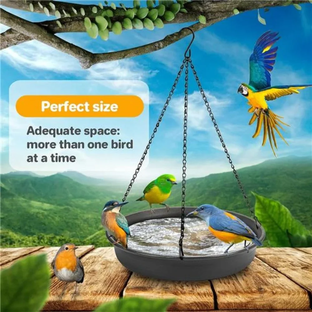 Hanging Bird Bath Hanging Bird-Feeder -Garden Bird Bat Bird Feeder Plate Hanging